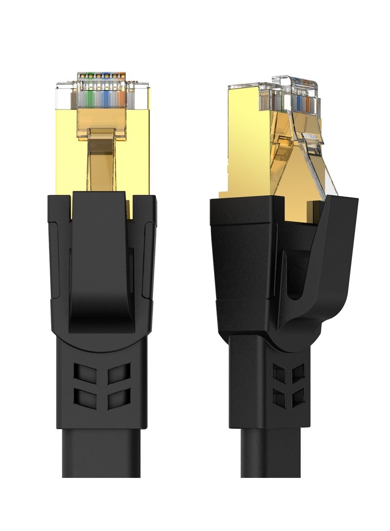15m CAT8 High Speed Ethernet Cable Black - Image 1