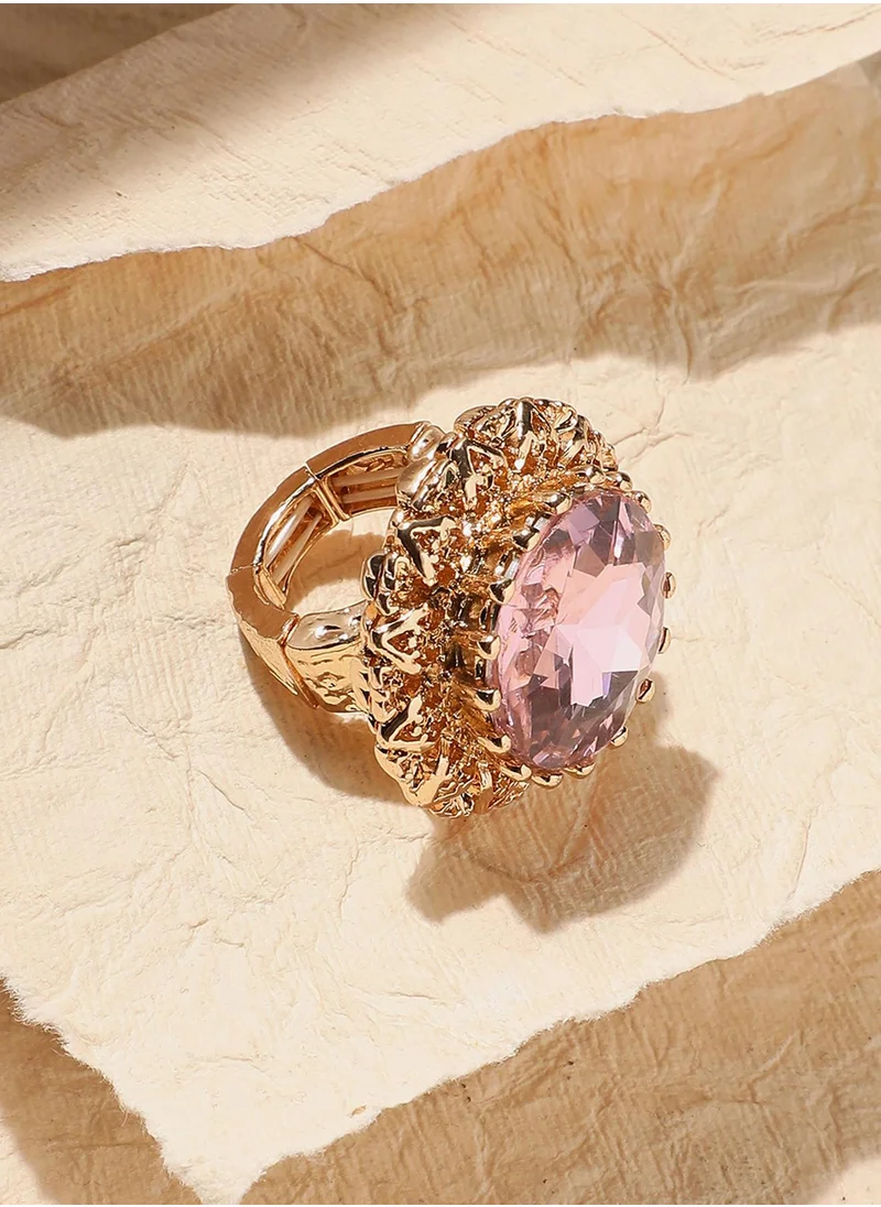 SOHI Pastel Opulence Statement Ring