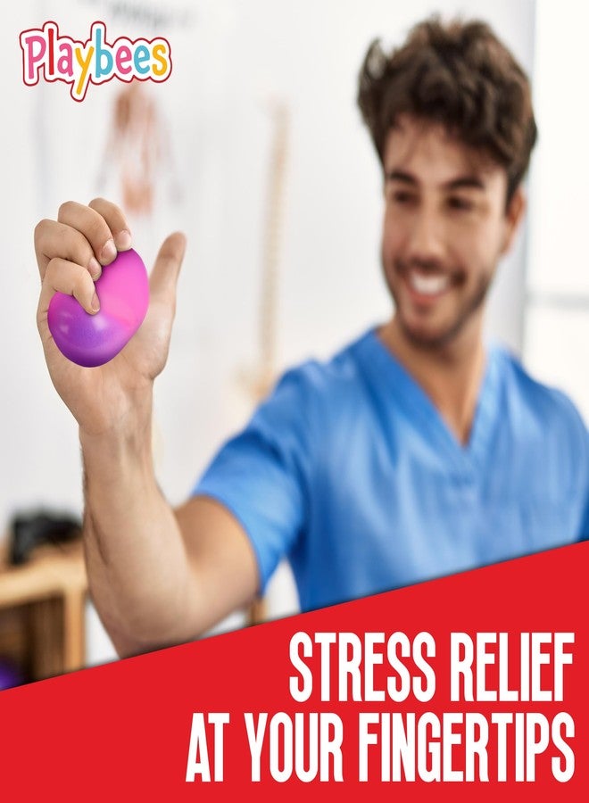 Playbees Pull, Stretch & Squeeze Stress Balls - 4 Balls - Elastic Sensory Balls for Stress & Anxiety Relief - Calming Fidgets for Kids & Adults - Assorted Color Balls for Autism, ADHD & Classroom Use - Image 3