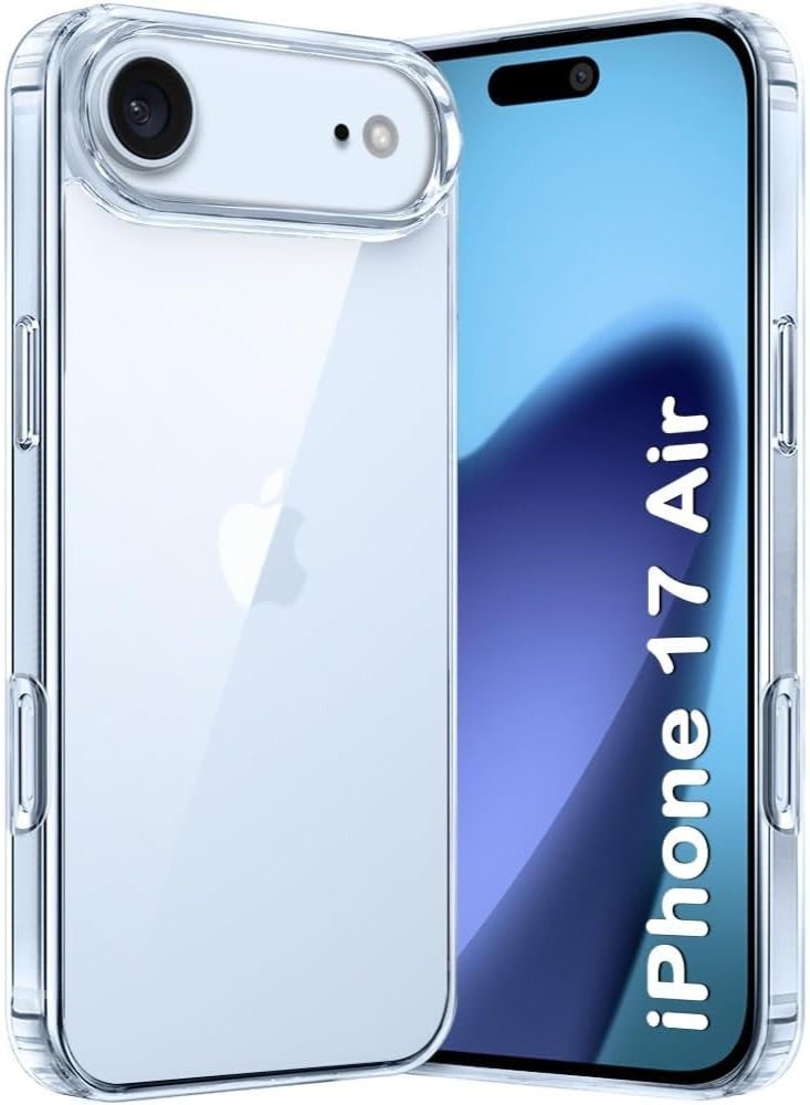 Premium iPhone 17 Air Clear Case Soft Flexible Silicone TPU Shockproof Transparent Back Cover Case (Transparent, iPhone 17 Air) - Image 1