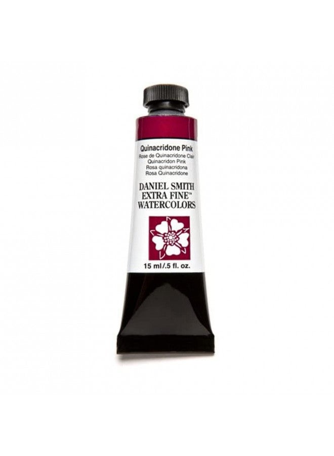 Daniel Smith 284600095 Extra Fine Watercolor 15ml Paint Tube, Quinacridone, Pink, 0.5 Fl Oz (Pack of 1) - Image 1