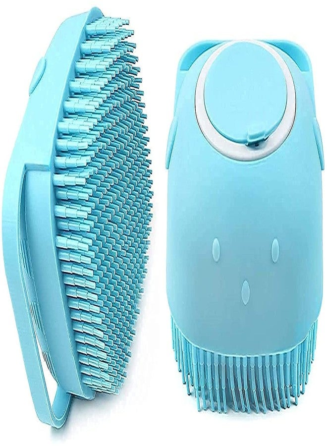 Shopfleet Silicone Soft Bath Body Brush with Shampoo Dispenser Scrubber-use in Shower Deep Cleaning Gentle Scrub Massage for Children, Men Women - Image 1