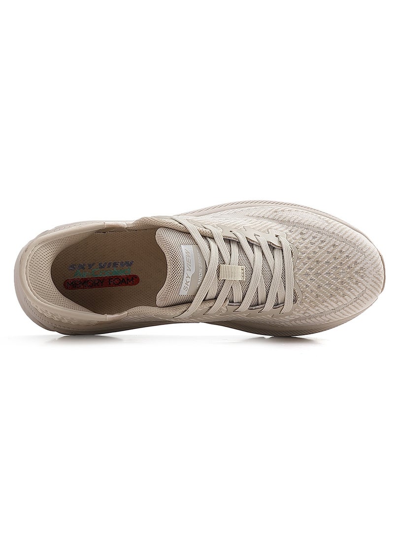 Sky View - Athlesiure Supportive Men And Women Hands Free Slip-ins Running Shoes Unisex Cushioned Breathable Athletic Fashion Sneakers Non Slip Walking Tennis Shoes Beige - Image 1