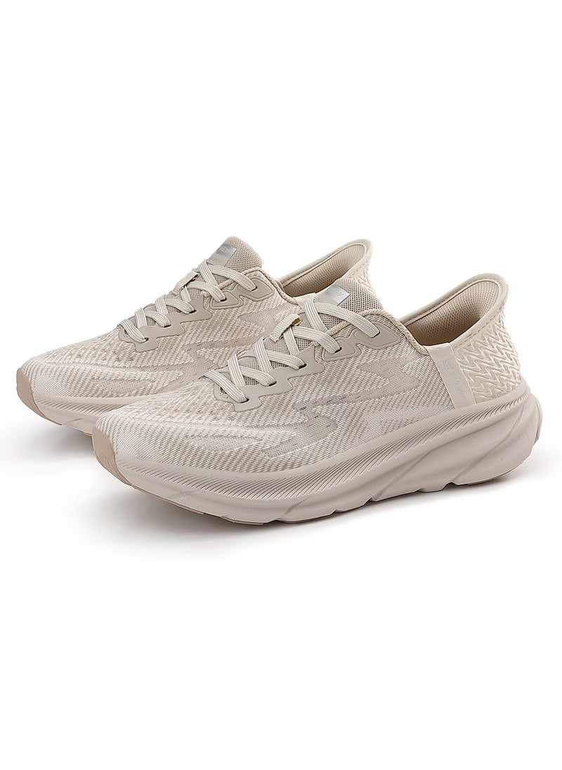 Sky View - Athlesiure Supportive Men And Women Hands Free Slip-ins Running Shoes Unisex Cushioned Breathable Athletic Fashion Sneakers Non Slip Walking Tennis Shoes Beige - Image 1