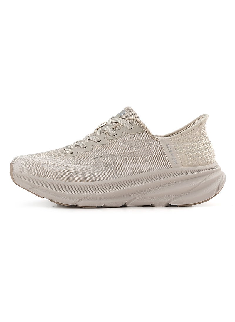 Sky View - Athlesiure Supportive Men And Women Hands Free Slip-ins Running Shoes Unisex Cushioned Breathable Athletic Fashion Sneakers Non Slip Walking Tennis Shoes Beige - Image 1