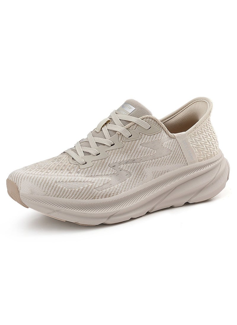 Sky View - Athlesiure Supportive Men And Women Hands Free Slip-ins Running Shoes Unisex Cushioned Breathable Athletic Fashion Sneakers Non Slip Walking Tennis Shoes Beige - Image 1
