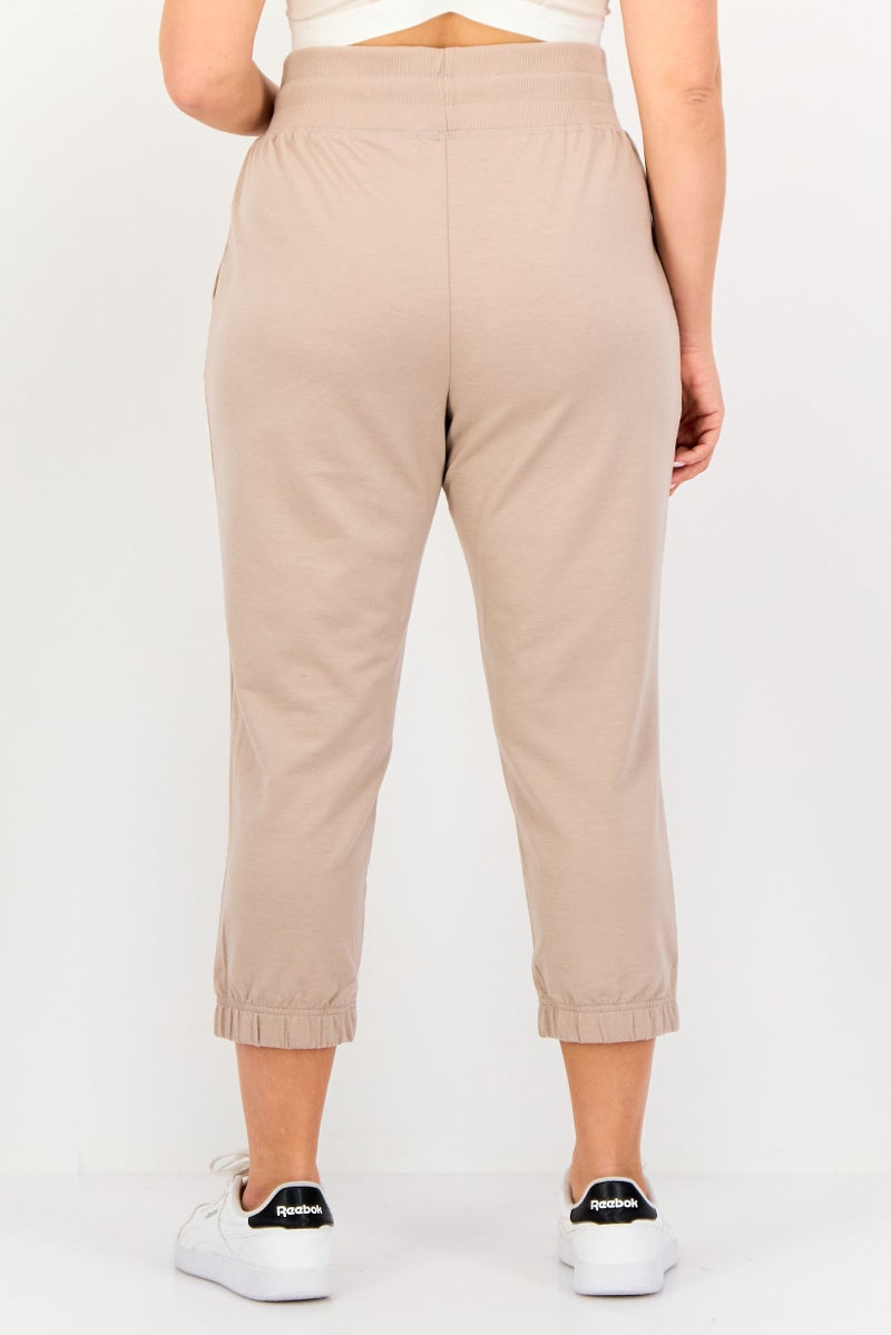Aeropostale Women Sportswear Fit Outdoor Sweatpants, Tan - Image 3