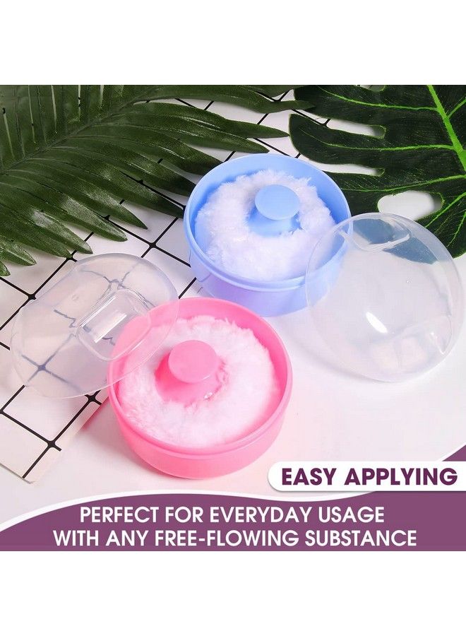 EQUVIA Set Of 2 Pcs Baby Skin Care Powder Puff With Container Soft Touch Travel Kit Makeup Puffs For Powder Talcum Powder With Puff For Women (Multi Color Bpa Free) (Large 2) - Image 5