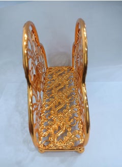 Generic Gold Steel Iron Artistic Design Tissue Holder, Desktop Paper Towel Dispenser  - Image 3