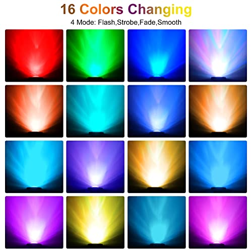 CREPOW RGB Pond Lights with Timer, LED Underwater Submersible Colorful Landscape Spotlights, 98ft Remote Control IP68 Waterproof Fountain Lights for Fish Aquarium Tank Garden Yard Pool (Set of 4) - Image 4