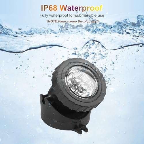 CREPOW RGB Pond Lights with Timer, LED Underwater Submersible Colorful Landscape Spotlights, 98ft Remote Control IP68 Waterproof Fountain Lights for Fish Aquarium Tank Garden Yard Pool (Set of 4) - Image 5