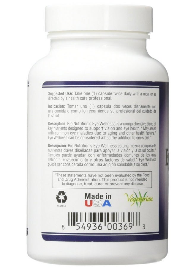 Bio Nutrition - Eye Wellness With Zeaxanthin Vegetarian Capsules 60 Count - Image 1