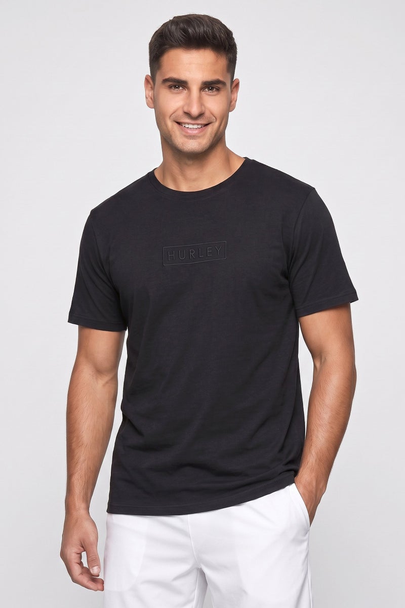 Hurley Men Sportswear Fit Short Sleeve Outdoor T-Shirt, Black - Image 1