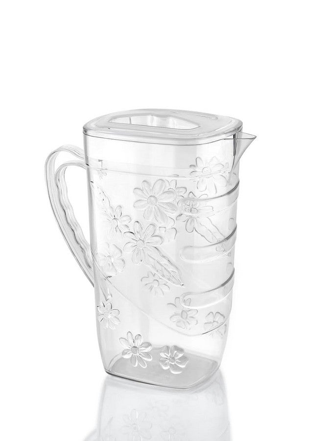 Xiran Xiran Water Jug Plastic, 2 litres Bpa Free Food Grade Jug with Lid, Kitchen Accessories Items, Jug for Serving Water, Juices, Beverages, Milk (Transparent)  - Image 2