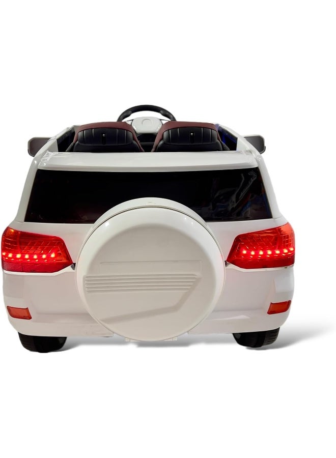 البدر سيارة شرطة كهربائية كبيرة مزودة ببابين وبطارية وتعمل بجهاز تحكم عن بعد ويمكن للأطفال ر0كوبها وقيادتها، بطارية 12 فولت (أبيض)، من البدر - Image 4