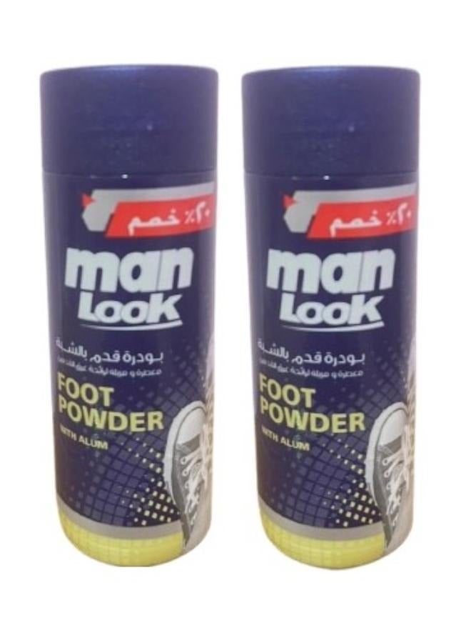 Man look 2-Piece Set Foot Powder with Alum 2X50 gm - Image 1