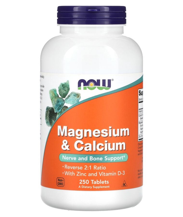 now Magnesium & Calcium 250 Tablets