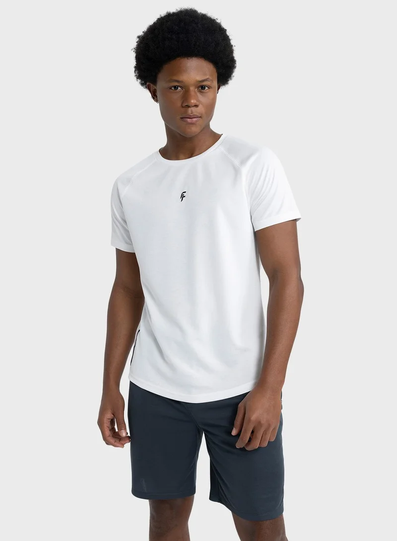 DeFacto Defactofit Slim Fit Crew Neck Printed Sports T-Shi
