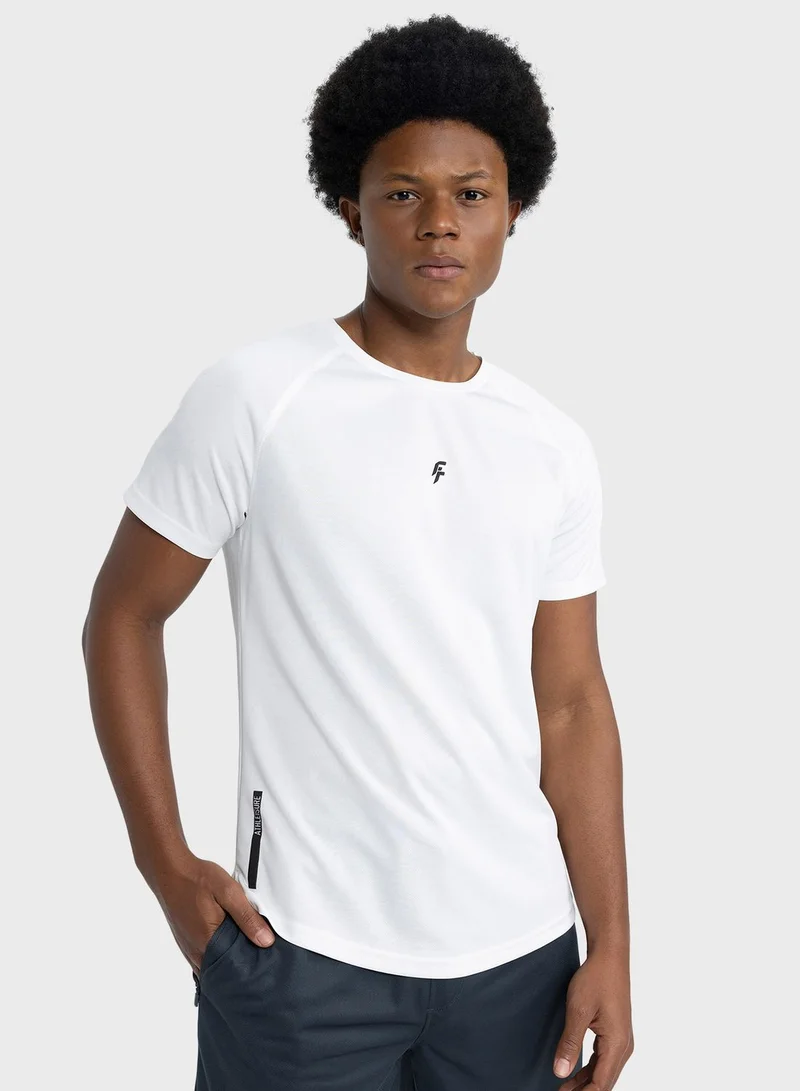 DeFacto Defactofit Slim Fit Crew Neck Printed Sports T-Shi