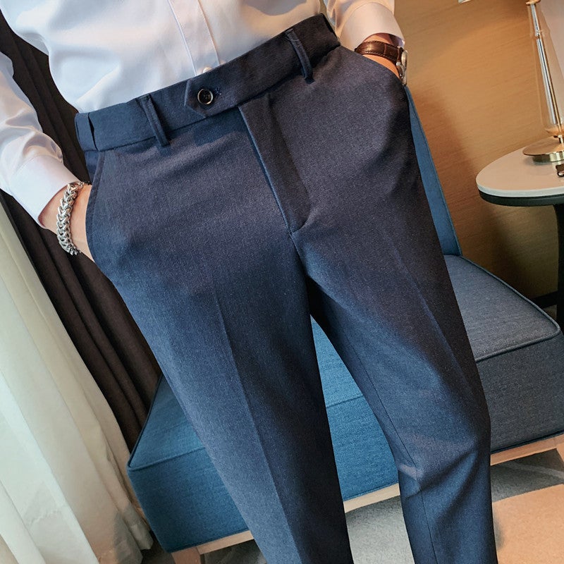 2022 Spring Summer Mens Slim Fit Casual Pants Dark gray  - Image 4