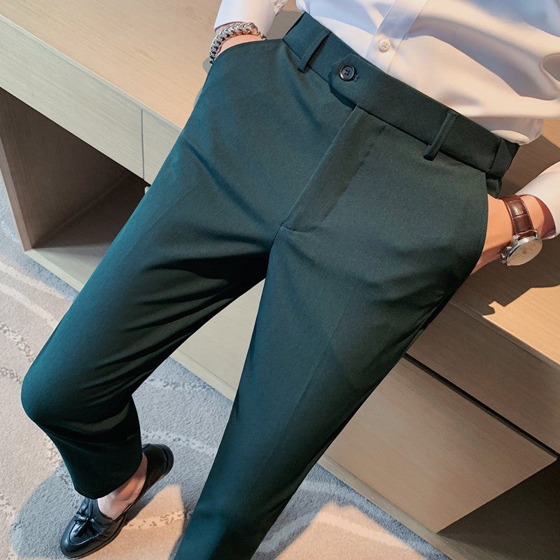 2022 Spring Summer Mens Slim Fit Casual Pants Dark gray  - Image 5