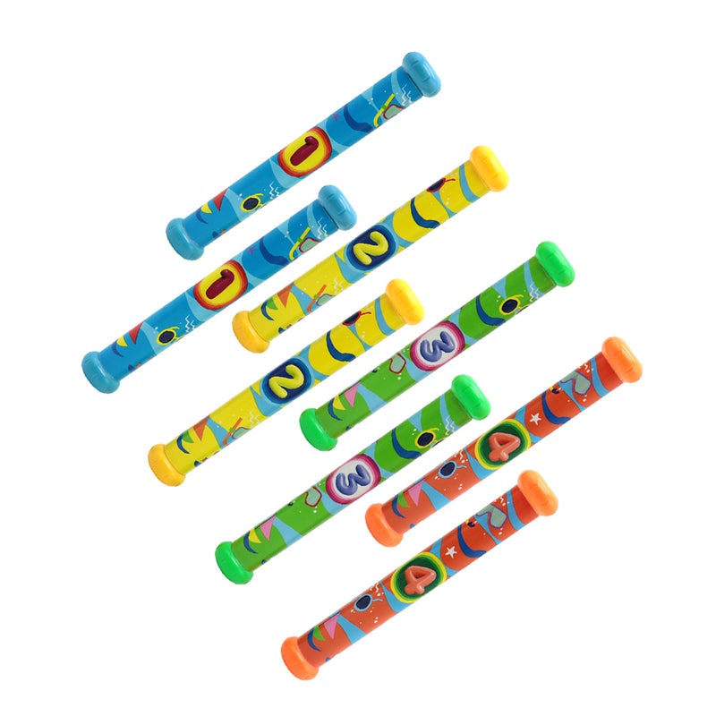 2 Sets Cartoon Number Diving Sticks Toy Diving Pool Toys Underwater Diving Toys - Image 2
