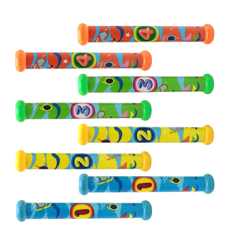 2 Sets Cartoon Number Diving Sticks Toy Diving Pool Toys Underwater Diving Toys - Image 3