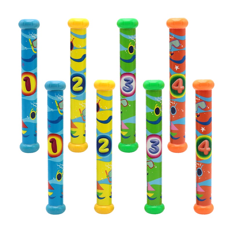 2 Sets Cartoon Number Diving Sticks Toy Diving Pool Toys Underwater Diving Toys - Image 4