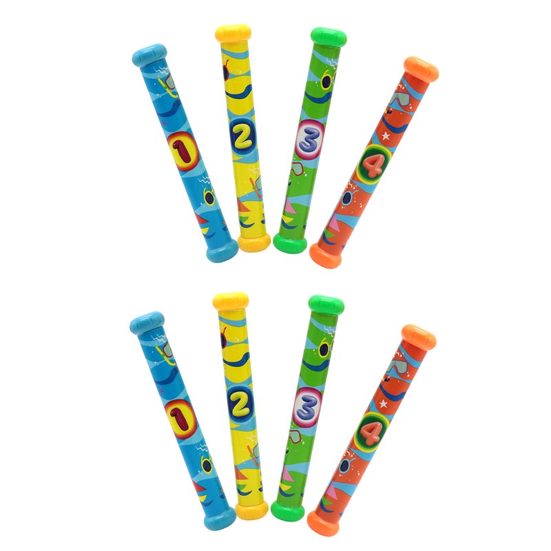 2 Sets Cartoon Number Diving Sticks Toy Diving Pool Toys Underwater Diving Toys - Image 1