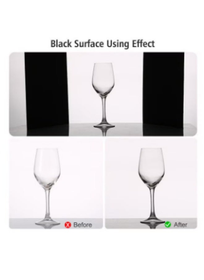 HALAMODO 3-in-1 Photography Cardboard Paperboard Folding Photography Reflector Diffuser Board (Black + White + Golden) for Still Life Product Food Photo Shooting, A4 Size  - Image 2