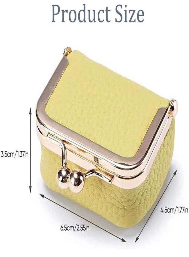 LINXI Mini Leather Jewelry Box, Portable Vintage-Inspired Genuine Leather Coin Purse Jewelry Case with Kiss Lock for Earring/Ring/Necklace/Bracelet (Red) - Image 2