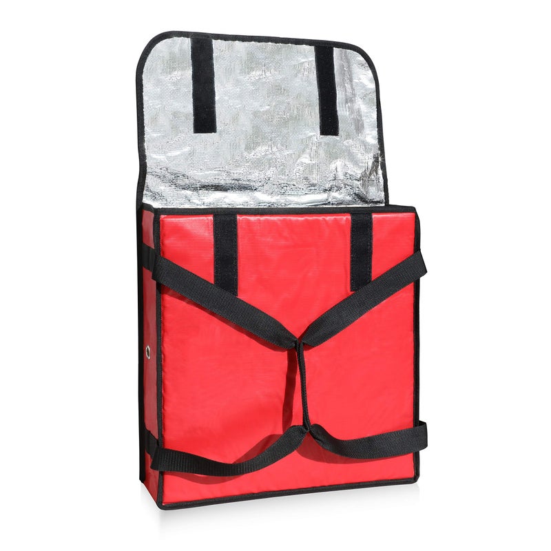 New Star Foodservice 50073 Insulated Pizza Delivery Bag, 18" by 18" by 5", Red - Image 3