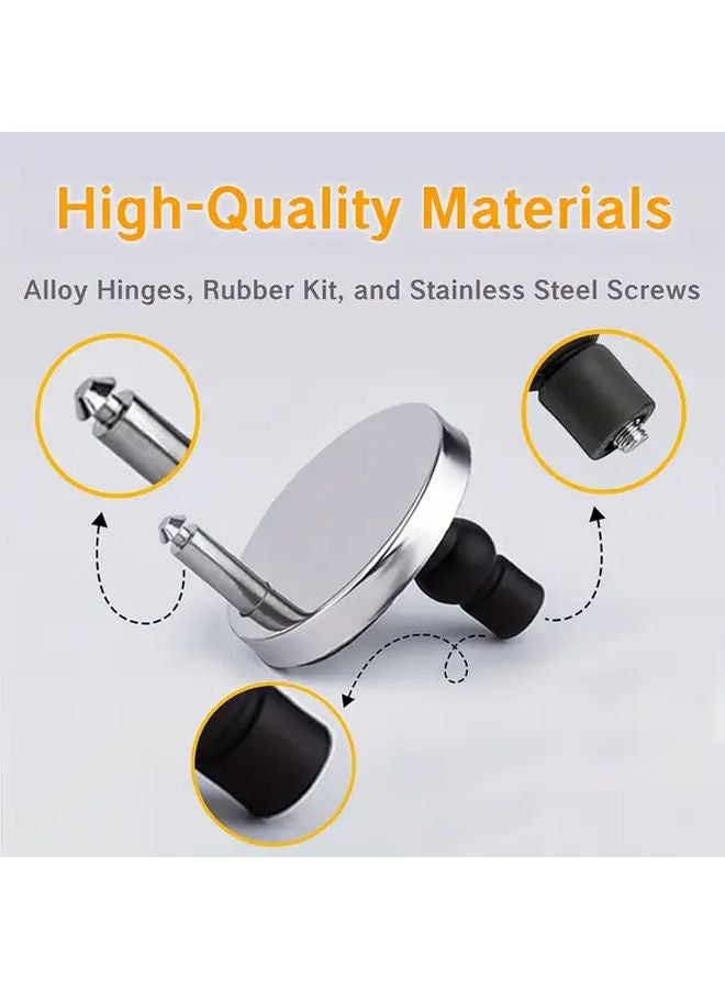 قطعتان مجموعة مفصلات مقعد المرحاض المتينة آلية الإطلاق السريع سهلة التركيب - Image 5