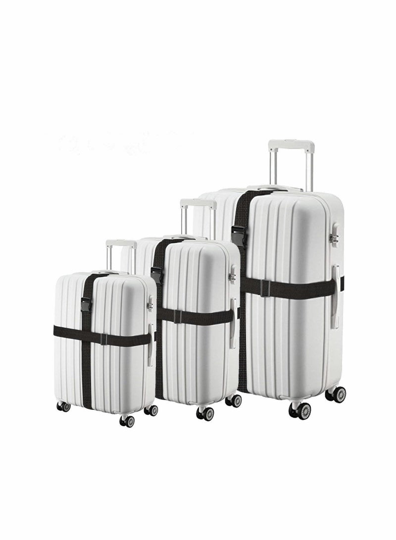 Durable Luggage Straps for Suitcases Travel Packing Belts Set of Two Black - Image 4