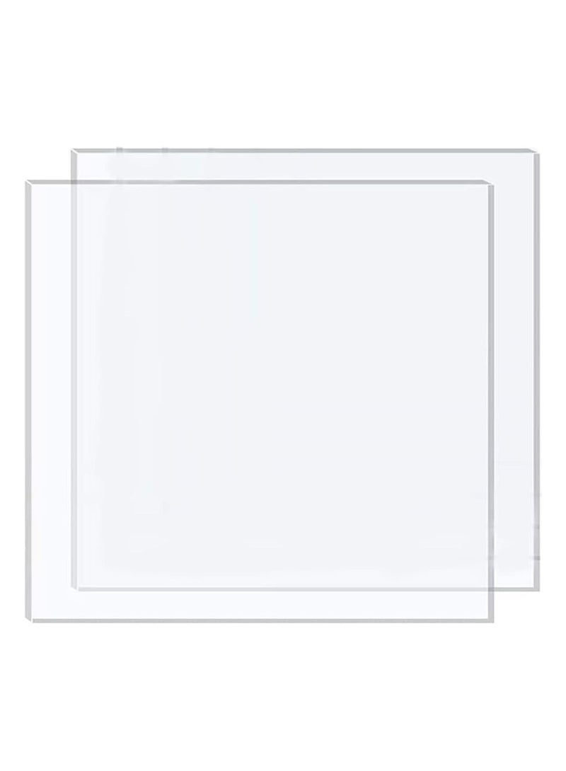 TPGP 2pcs 3mm Acrylic Sheet, Clear Acrylic Large Plastic Sheets for Crafts, Painting, Picture Frame, Printing, etc. (30 x 30 cm)  - Image 1