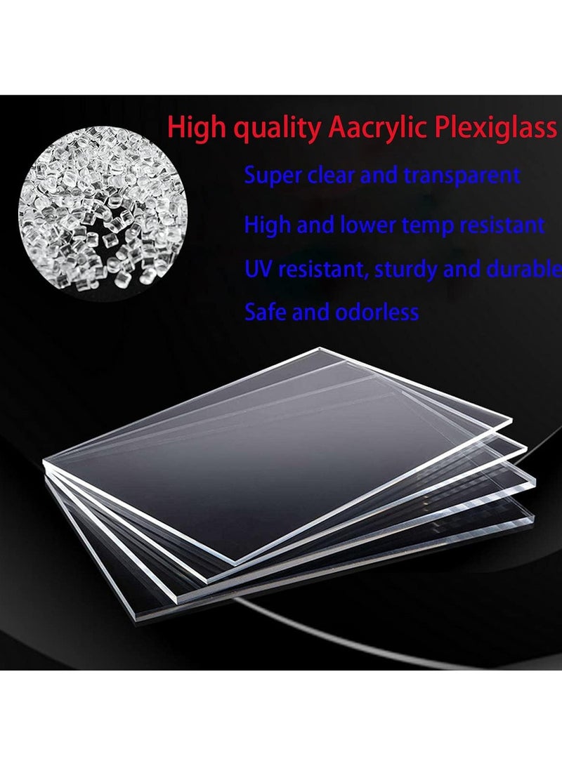 TPGP 2pcs 3mm Acrylic Sheet, Clear Acrylic Large Plastic Sheets for Crafts, Painting, Picture Frame, Printing, etc. (30 x 30 cm)  - Image 3