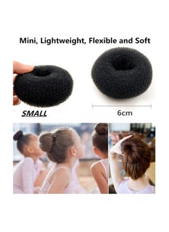 STAR BEJA Extra Small Hair Bun Maker Hair Donut Sock Bun Form for Kids 4 Pack Black  - Image 2