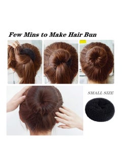 STAR BEJA Extra Small Hair Bun Maker Hair Donut Sock Bun Form for Kids 4 Pack Black  - Image 4
