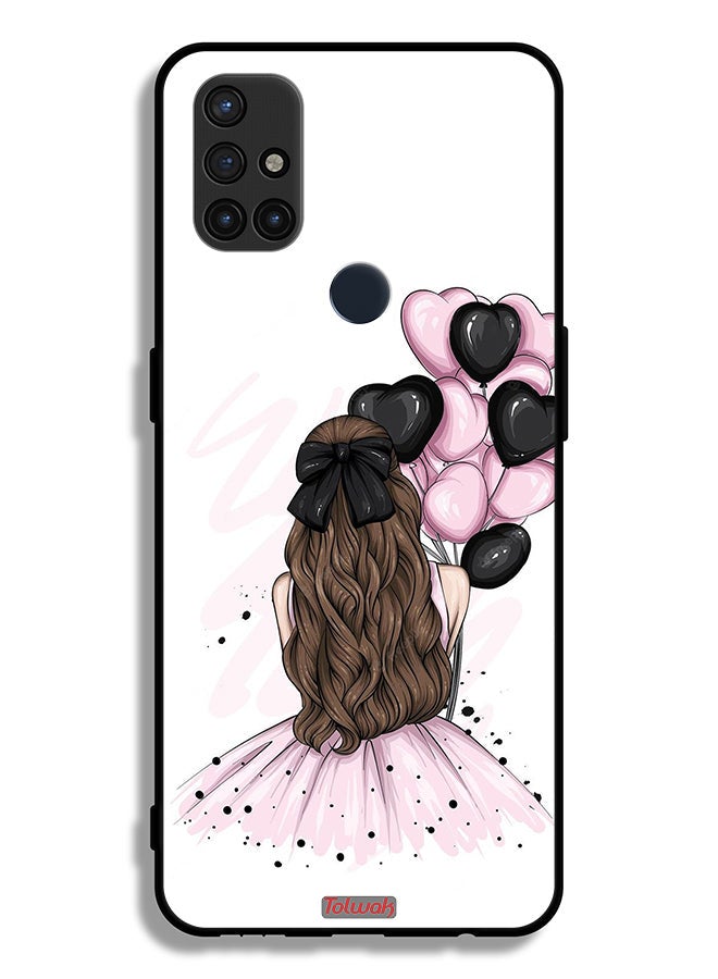Tolwak OnePlus Nord N10 5G Protective Case Cover Holding Balloons Girl Art - Image 2