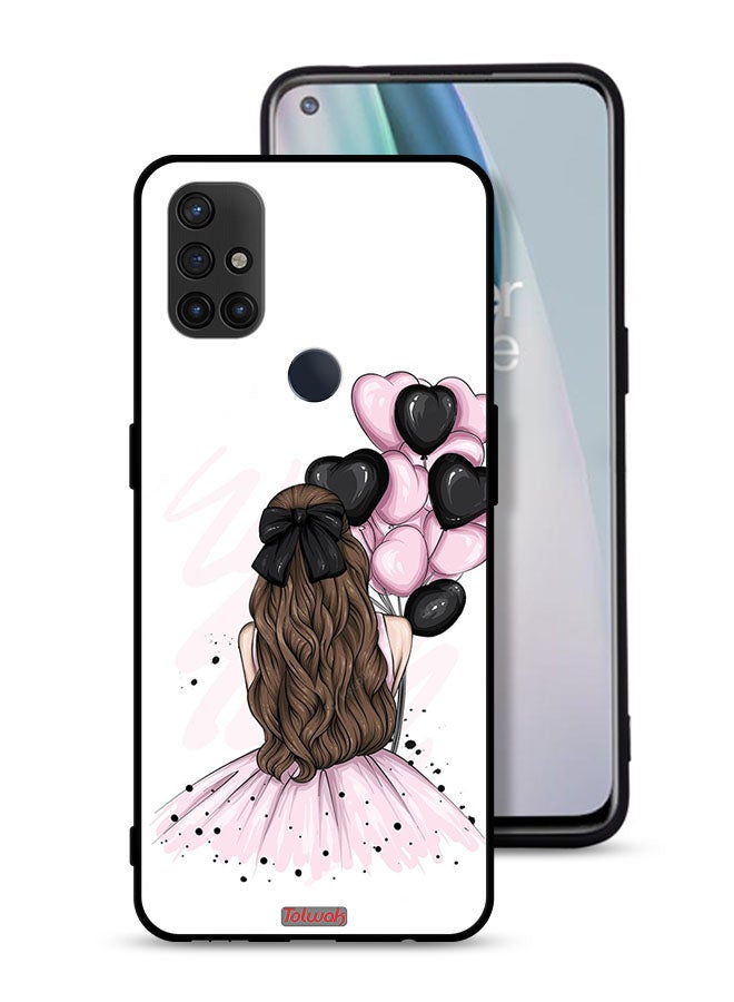 Tolwak OnePlus Nord N10 5G Protective Case Cover Holding Balloons Girl Art - Image 1