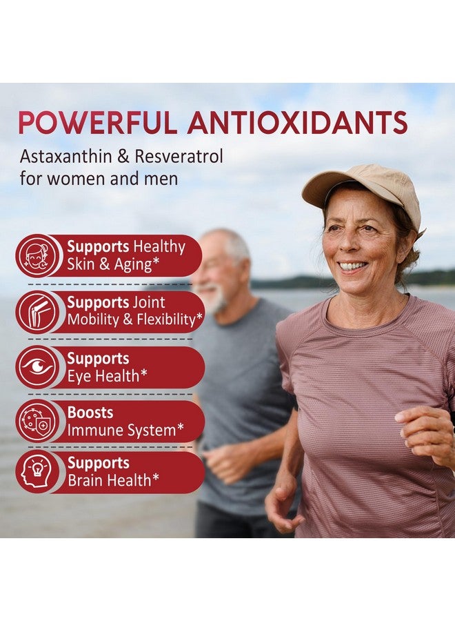 EnvyDeal Sugar-Free Astaxanthin 24mg Gummies with Resveratrol, Vitamin B1, Coconut Oil - Powerful Antioxidants Supplement for Men & Women Healthy Aging, Skin, Eyes, Joints, Immune - Vegan, Non-GMO 120 Servings - Image 4