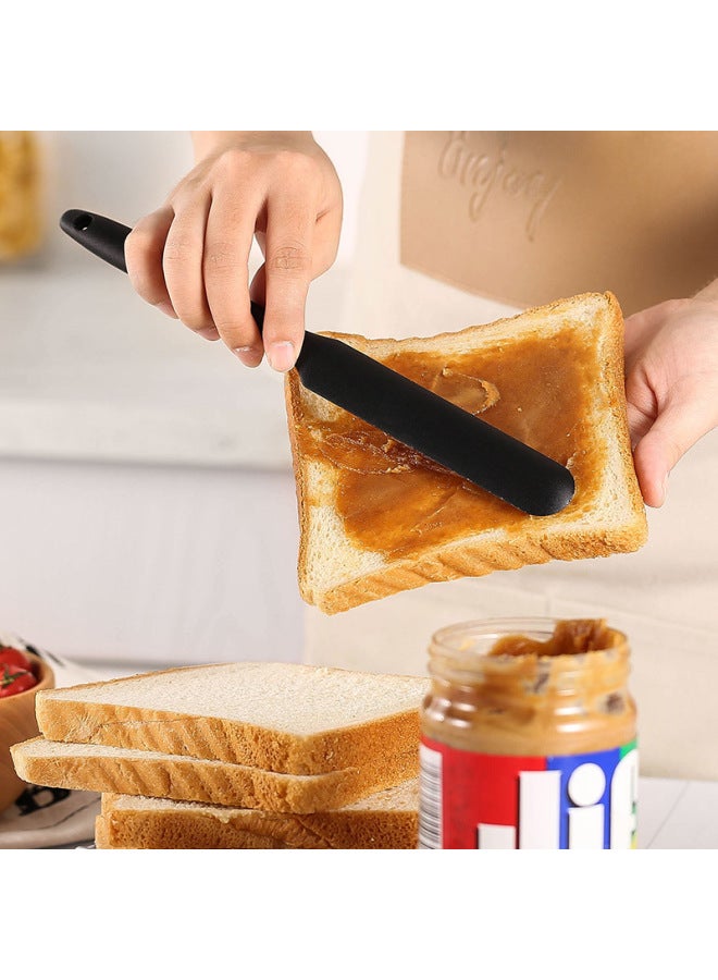 Integrated Silicone Scraper Six-piece Set Suit Cake Scraper Cream Spatula Baking Tools Support Generation-Color:Black-Specifications:Silicone Spatula About 30 Grams (opp Bag Packing) - Image 3