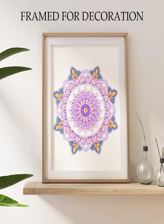 apolyone Mandala Coloring Book for Adults Relaxation, 24 Patterns Adult Coloring Books for Women Stress Relief, Inspirational Gift for Women & Men, Spiral Bound Mindfulness Coloring Book, Single-Sided Print - Image 5