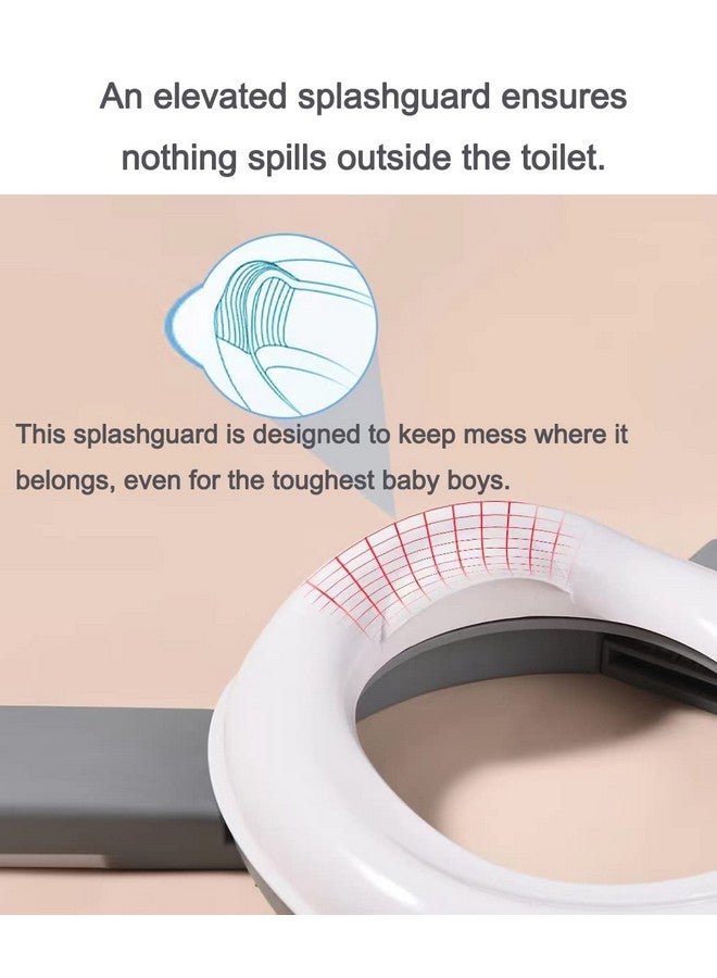 PandaEar Foldable Portable Potty Training Seat for Toddler Kids Travel with Travel Bag and Storage Bag (Grey) - Image 1