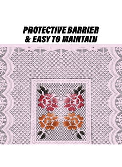 Kuber Industries Kuber Industries Fridge Top Cover | Household Refrigerator Cover | Refrigerator Top Cover for Kitchen | Refrigerator Top Protector | Net Jhalar Fridge Top Cover | Pink  - Image 5
