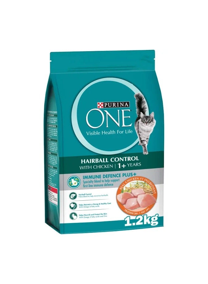 PURINA One Hairball Control Chicken 1.2Kg