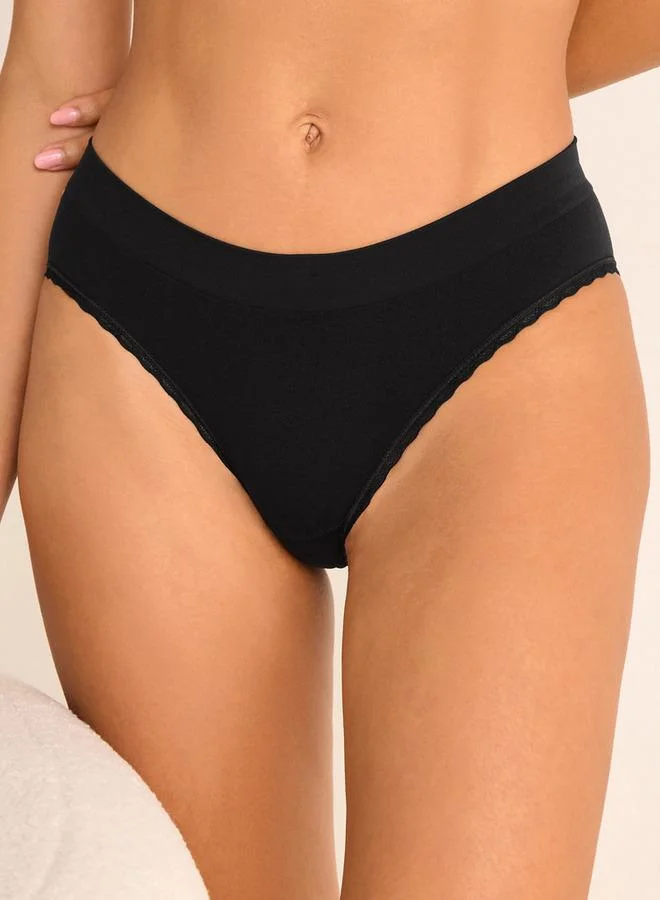 Splash FAV Seamless Briefs with Lace Trim