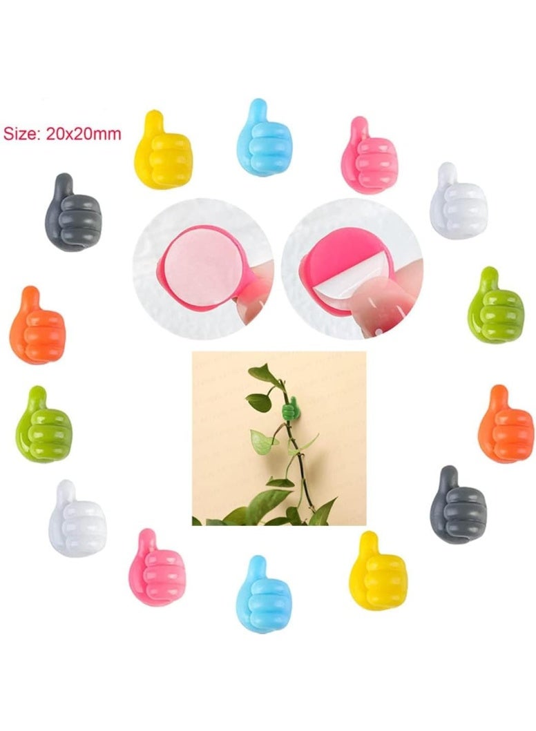 Generic Multi-purpose Organizer and Holder for Cables, Keys, Chargers, and Earphones – Hand-Shaped Self-Adhesive Clip for Home & Office – 10 Pieces, Multicolor - Image 4