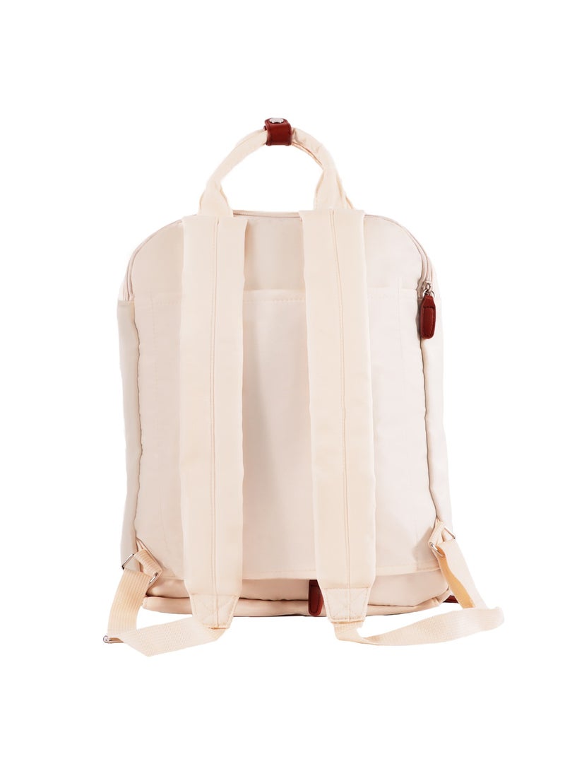 بيج ديزاين حقيبة ظهر بيج ديزاين كاتس مضادة للسرقة ومضادة للماء للكمبيوتر المحمول، لون أبيض - Image 3