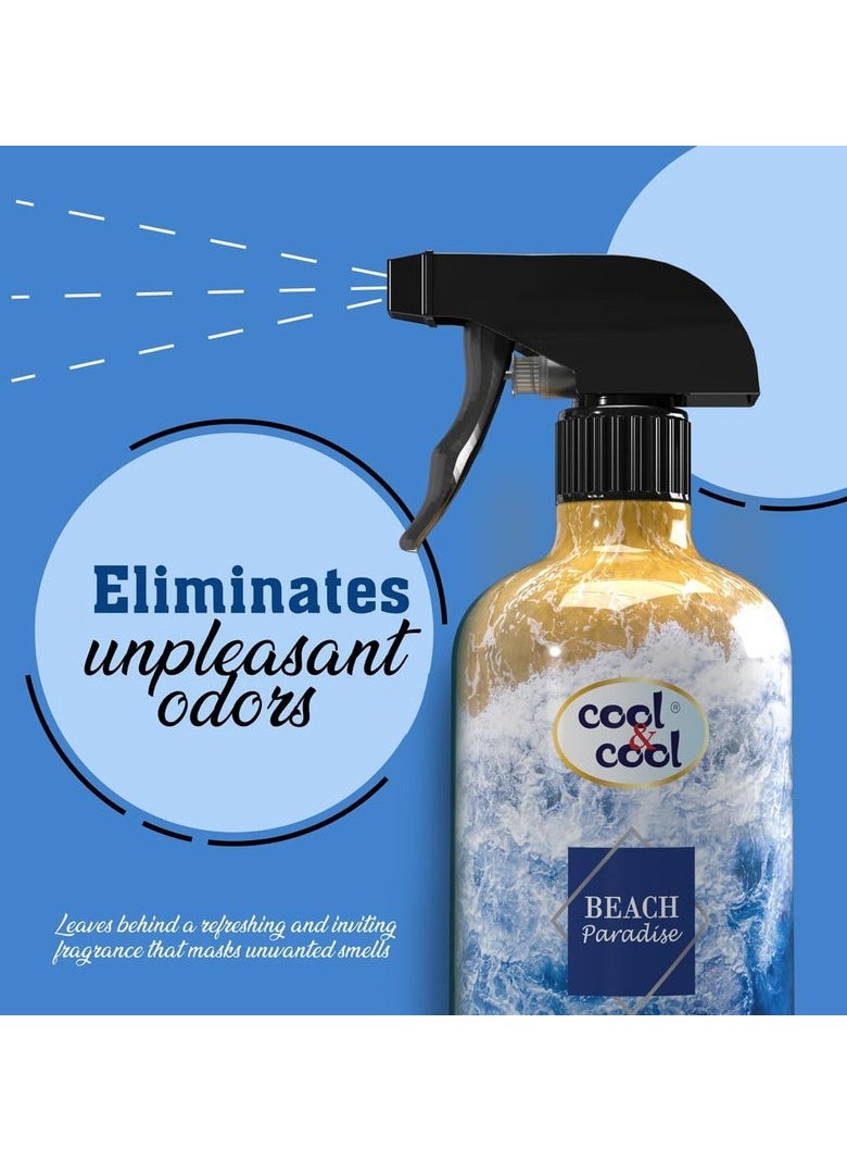 Cool & Cool Beach Paradise Air Freshener Long Lasting Fragrance 500ml  - Image 4